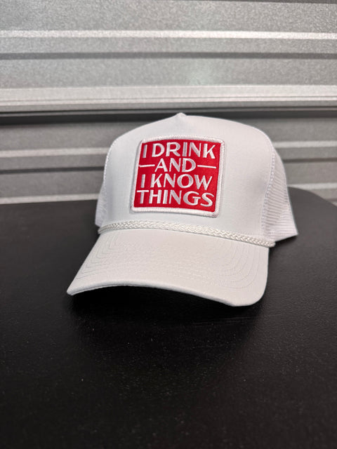 I Drink And I Know Things White Trucker