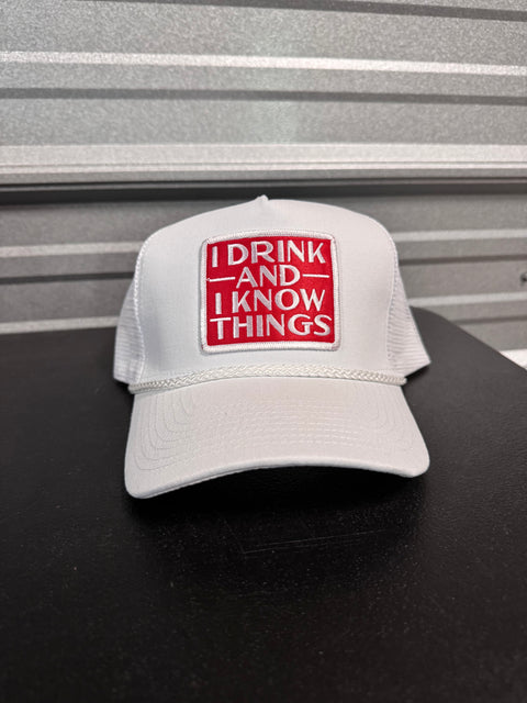 I Drink And I Know Things White Trucker