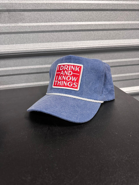 I Drink And I Know Things Blue Denim Trucker