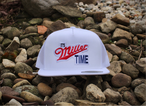 Miller Time White Snapback