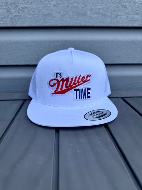 Miller Time White Snapback