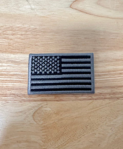 Grey American Flag Patch